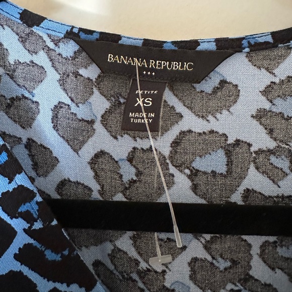 NWT Banana Republic Midi Blue Leopard Print Dress - Picture 5 of 5